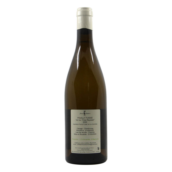 Jeremy Recchione Pouilly-Fuisse 1er Cru Clos Reyssier 2022 Retro Grandi Bottiglie