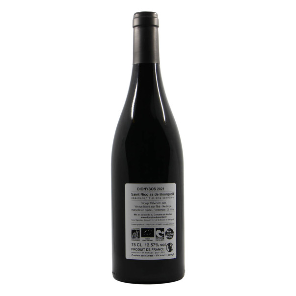 Domaine du Mortier Saint Nicolas de Bourgueil Dionysos 2021 Grandi Bottiglie back