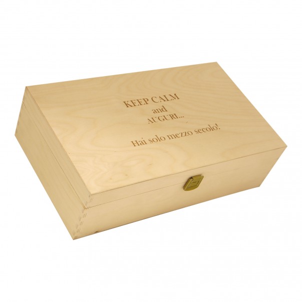 PERSONALIZED WOODEN WINE BOX - 2 BOTTLES - ILVA2