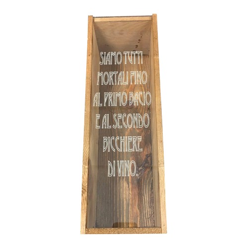 Personalized Wooden Wine Box with Plexiglass